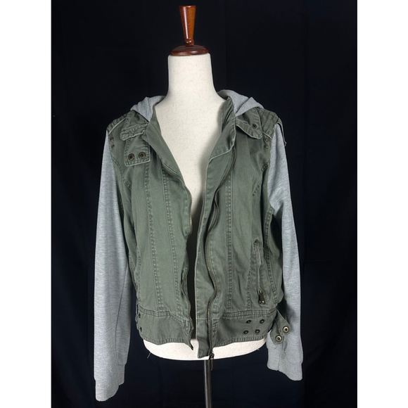 Deb Jackets & Blazers - Green deb hooded jacket